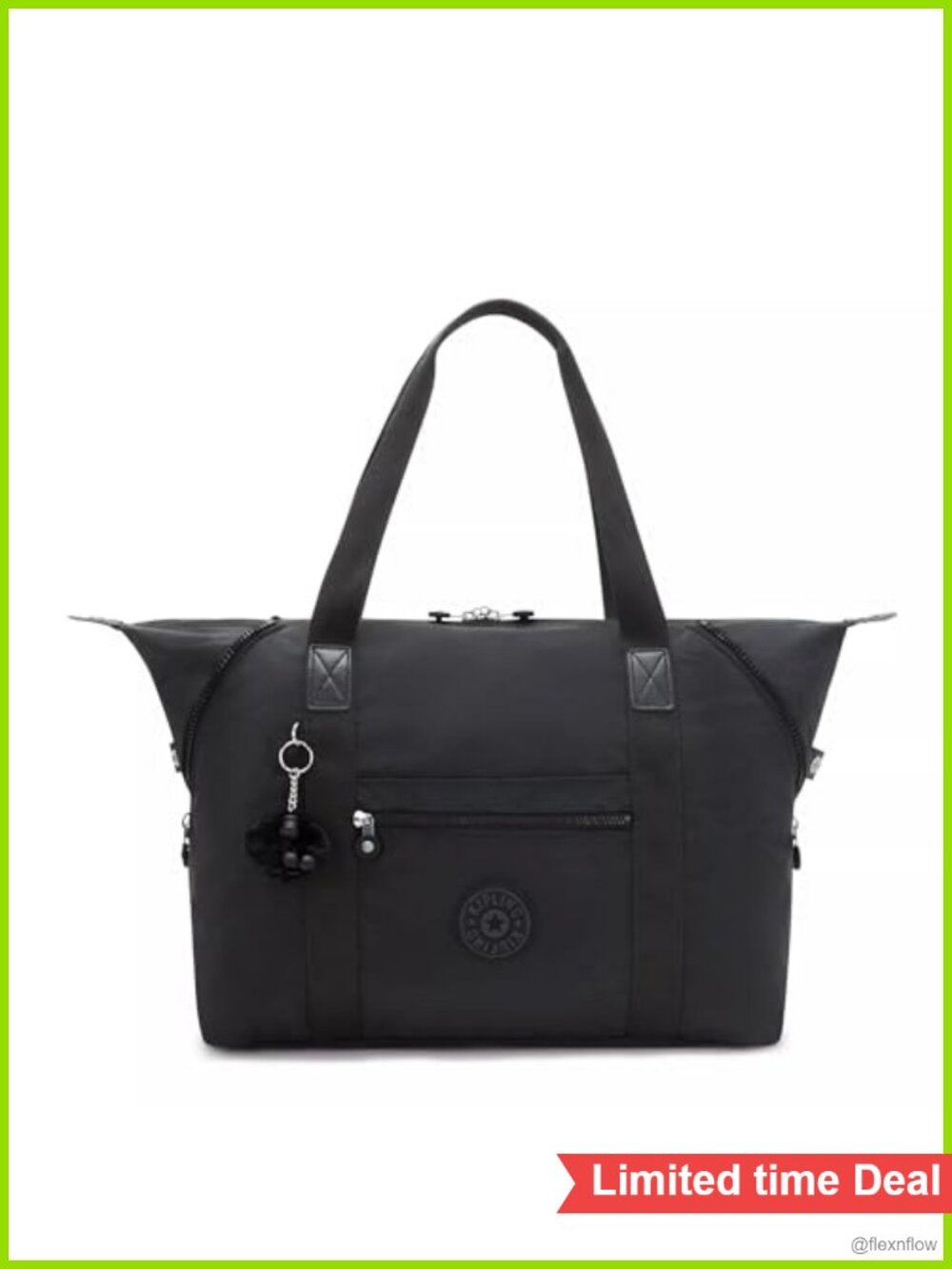 Kipling Art Medium Tote Bag Lightweight Travel Handbag Nylon
